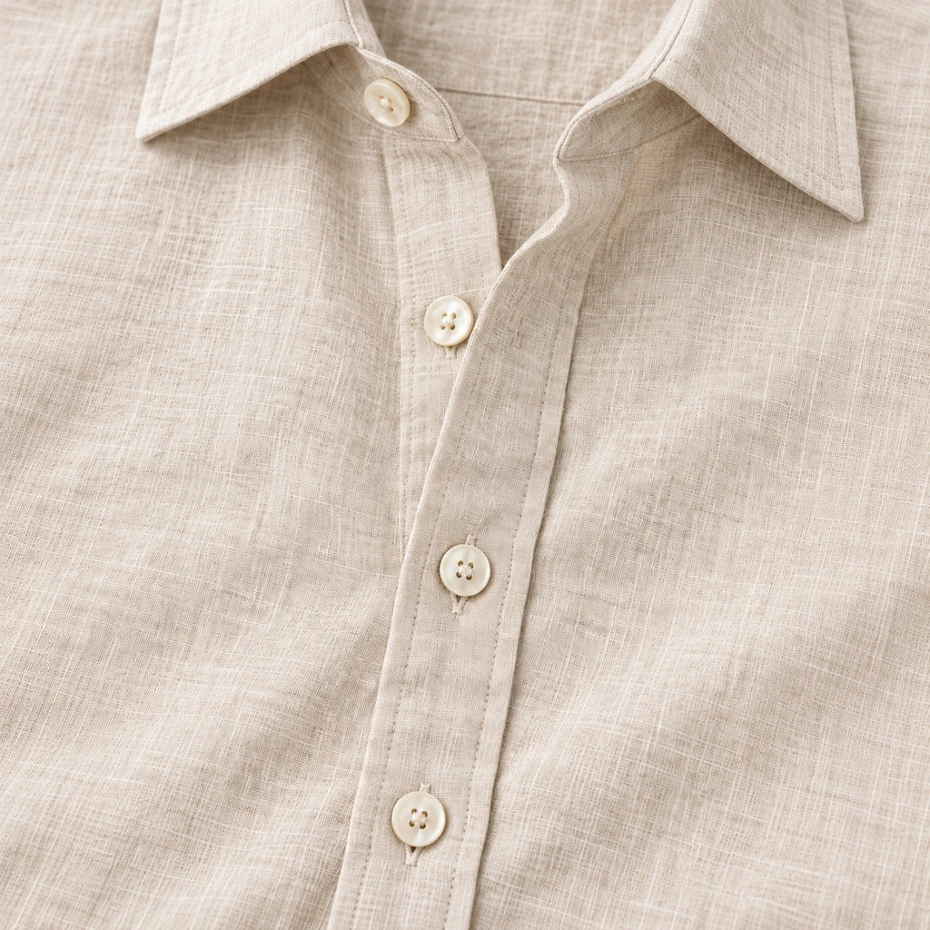 Briaralyte 100% European Linen Men's Classic Solid Color Shirt