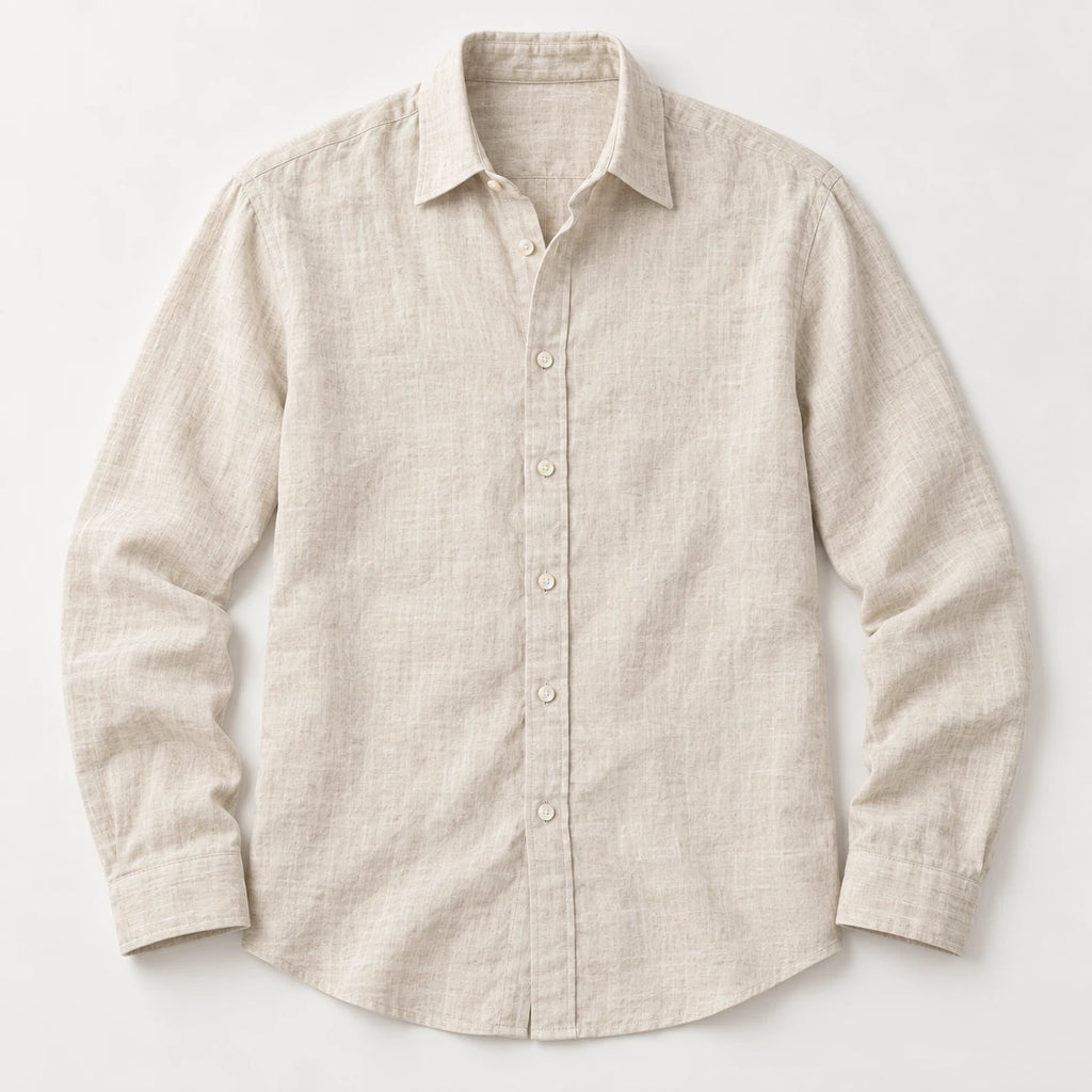 Briaralyte 100% European Linen Men's Classic Solid Color Shirt